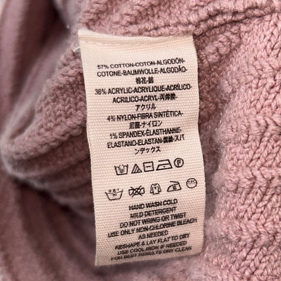 Free People Pink I Can’t Wait Cropped Cuff Oversized Sweater Rose Pink Women's L - Picture 12 of 15